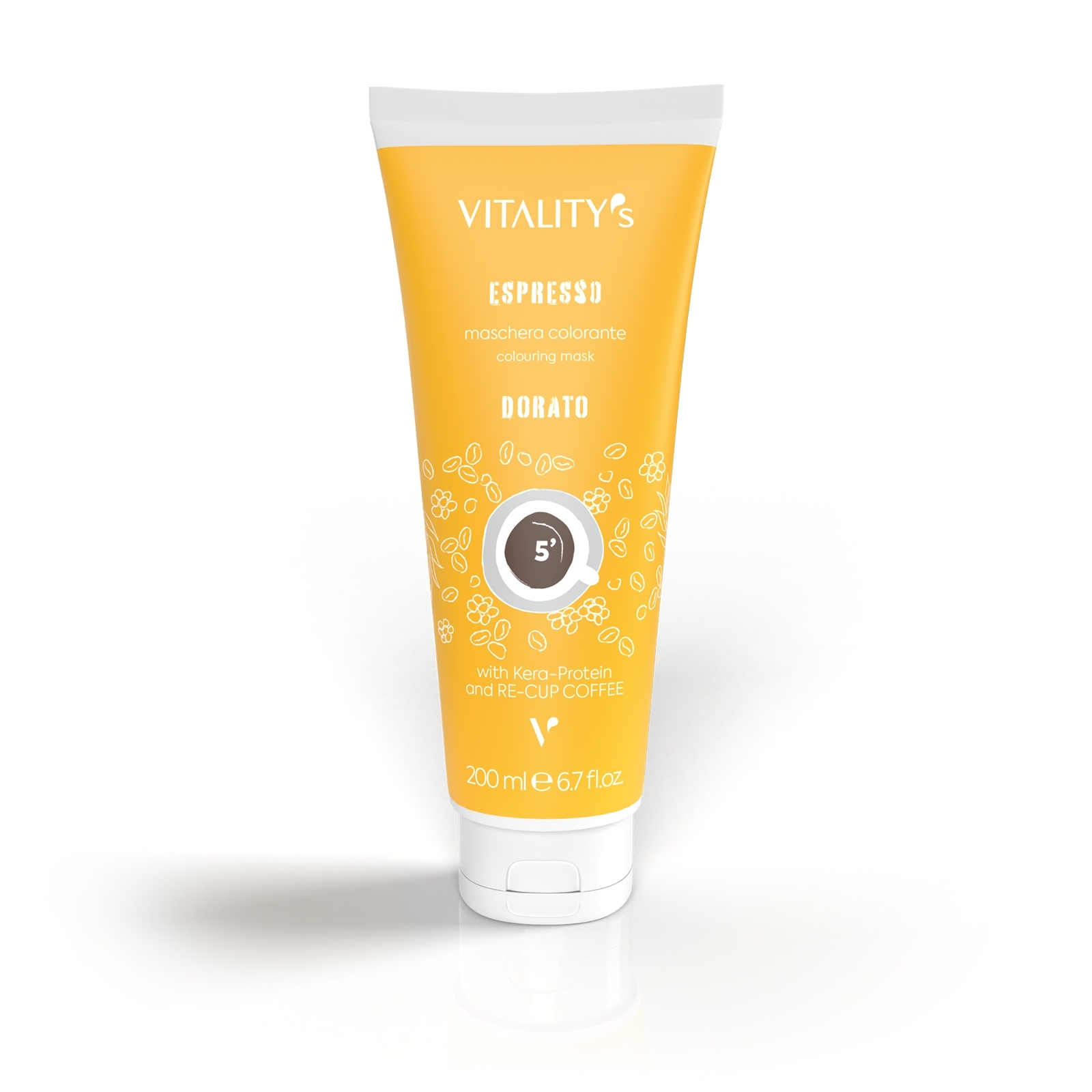 ماسك صبغة إسبريسو باللون الذهبي