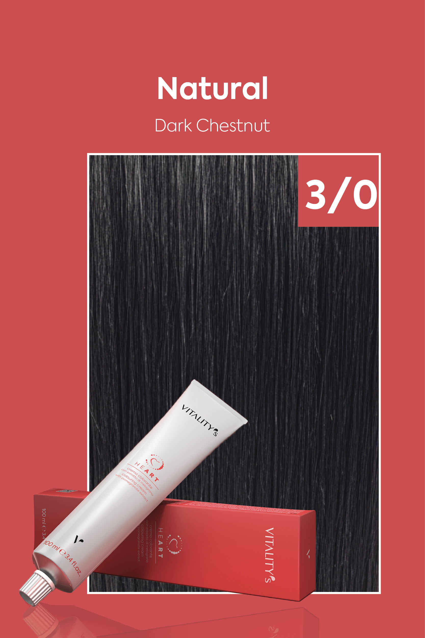 صبغة شعر من فيتاليتي رقم 3/0 كستنائي غامق