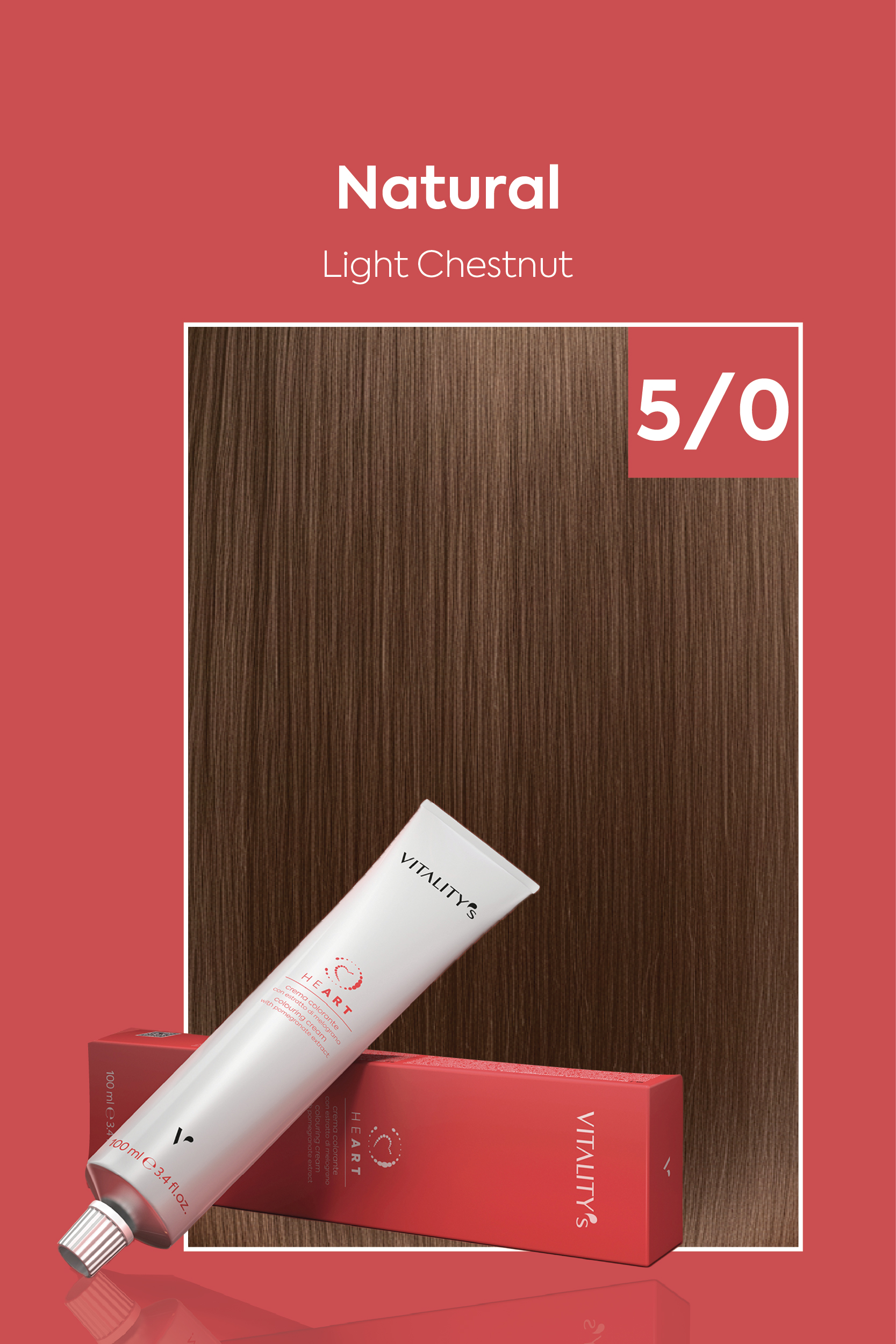 صبغة شعر من فيتاليتي رقم 5/0 كستنائي فاتح