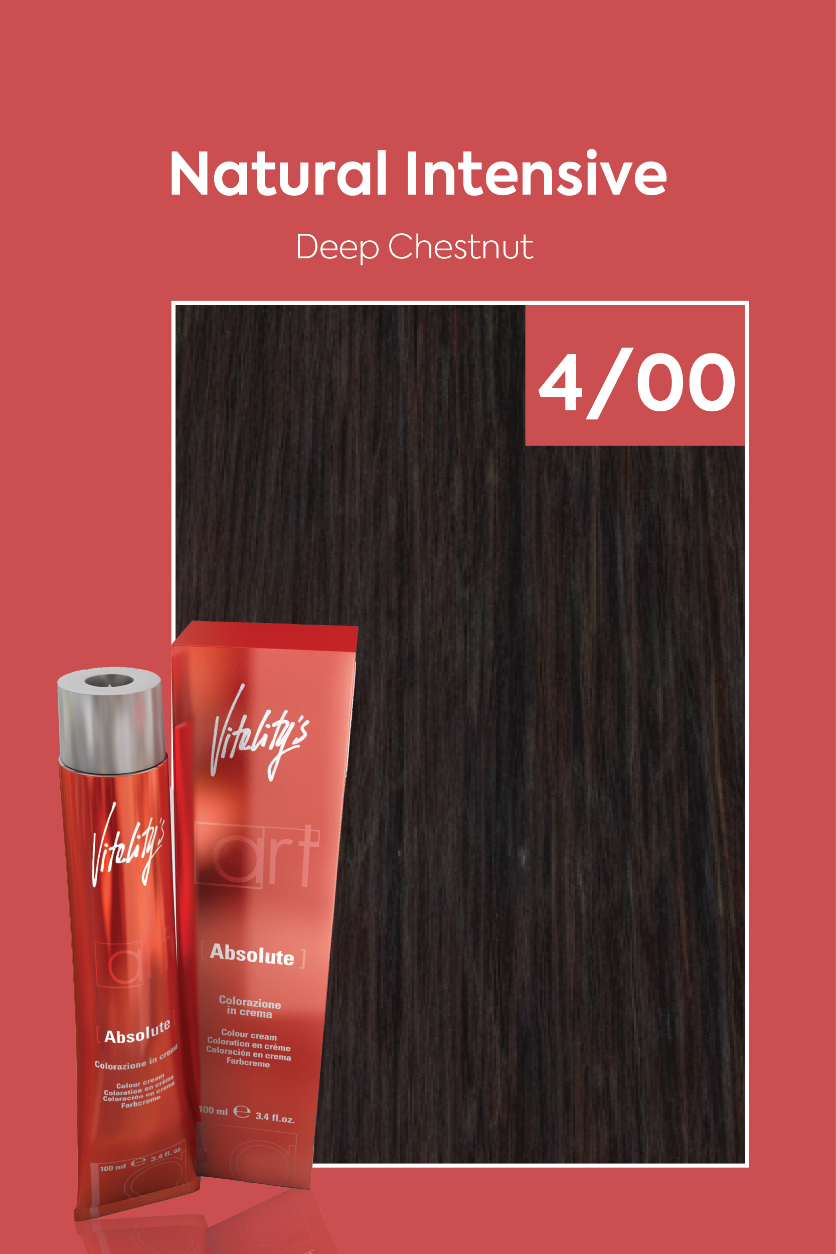 صبغة شعر من فيتاليتي رقم 4/00 كستنائي عميق