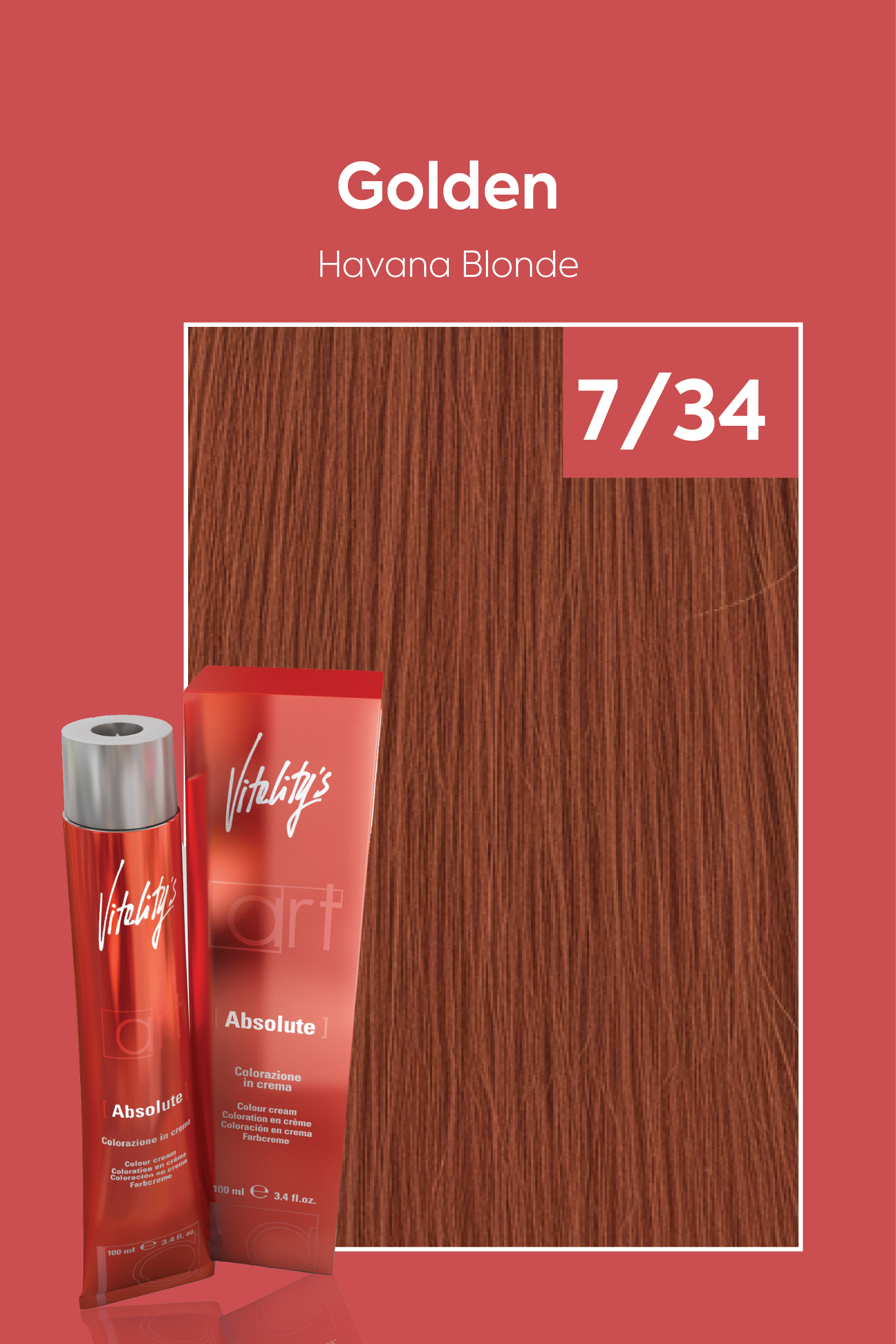 صبغة شعر من فيتاليتي رقم 7/34 اشقر هافانا