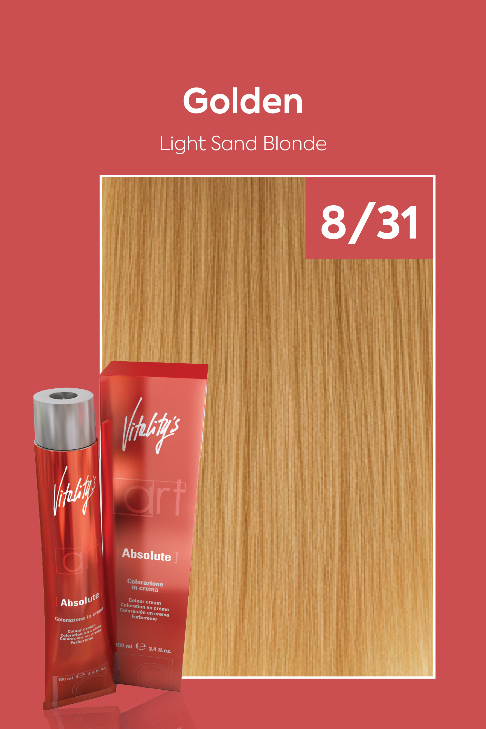 صبغة شعر من فيتاليتي رقم 8/31 اشقر رملي فاتح 