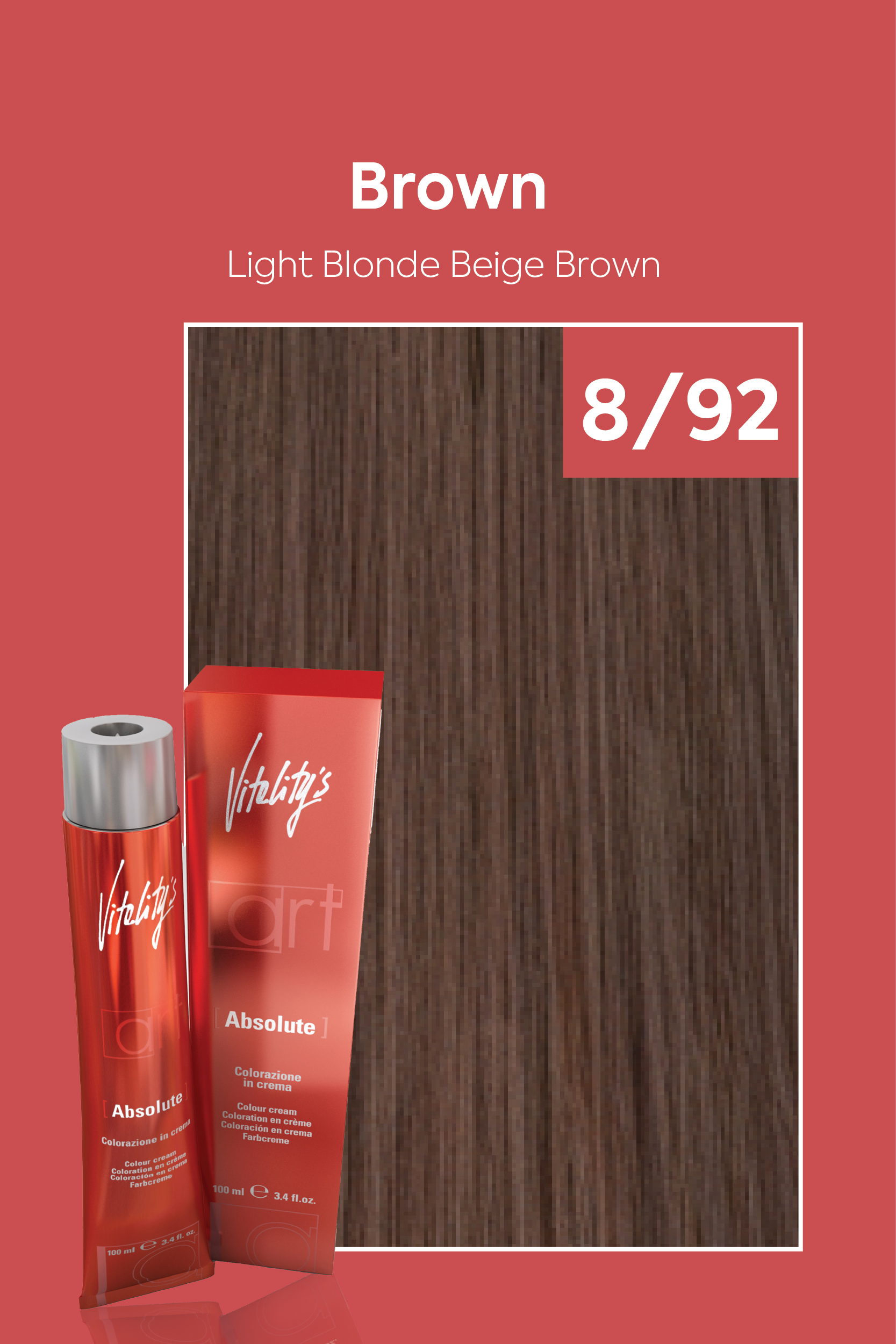 صبغة شعر من فيتاليتي رقم 8/92 اشقر بني بيج 