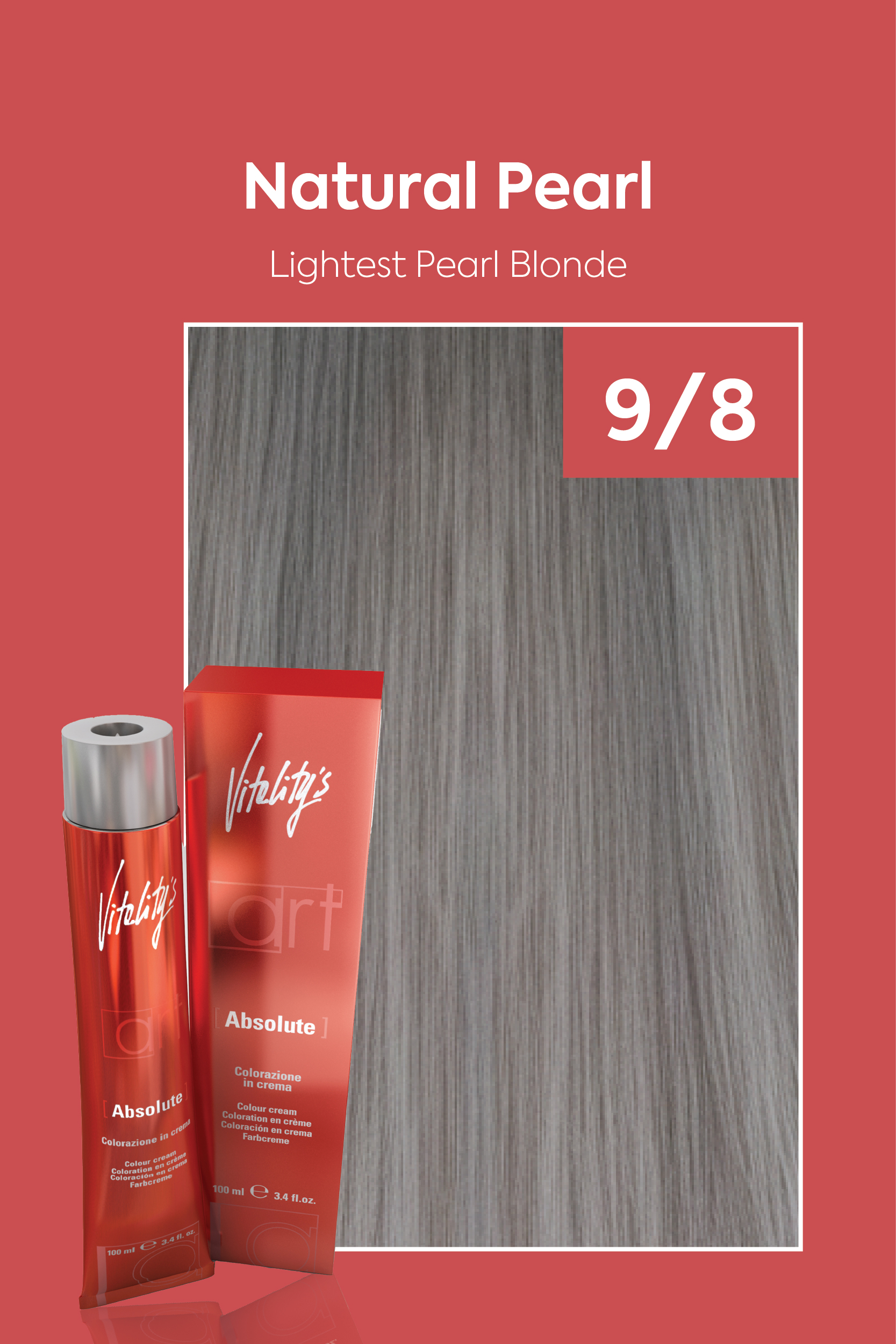 صبغة شعر من فيتاليتي رقم 9/8 أشقر لؤلؤي فاتح